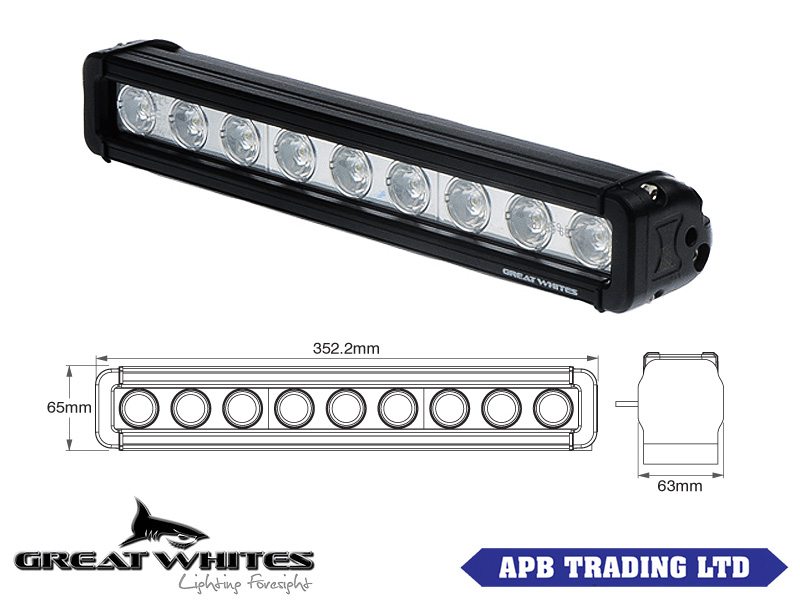 Great_Whites___9_54c7bcc63314b.jpg Great Whites - 9 LED Bar (Low Mount) Driving Light - Image 1