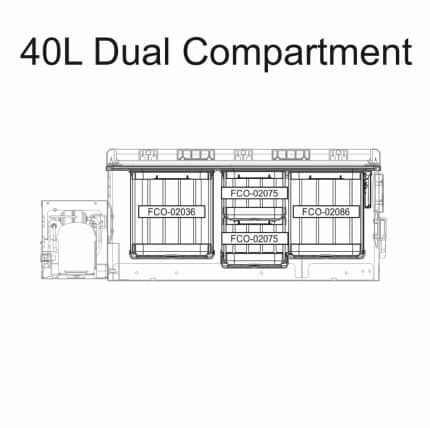 40L Dual-Zone Drawer Refrigerator & Freezer