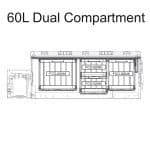 National Luna 60L Dual Compartment Drawer Fridge - Image 4